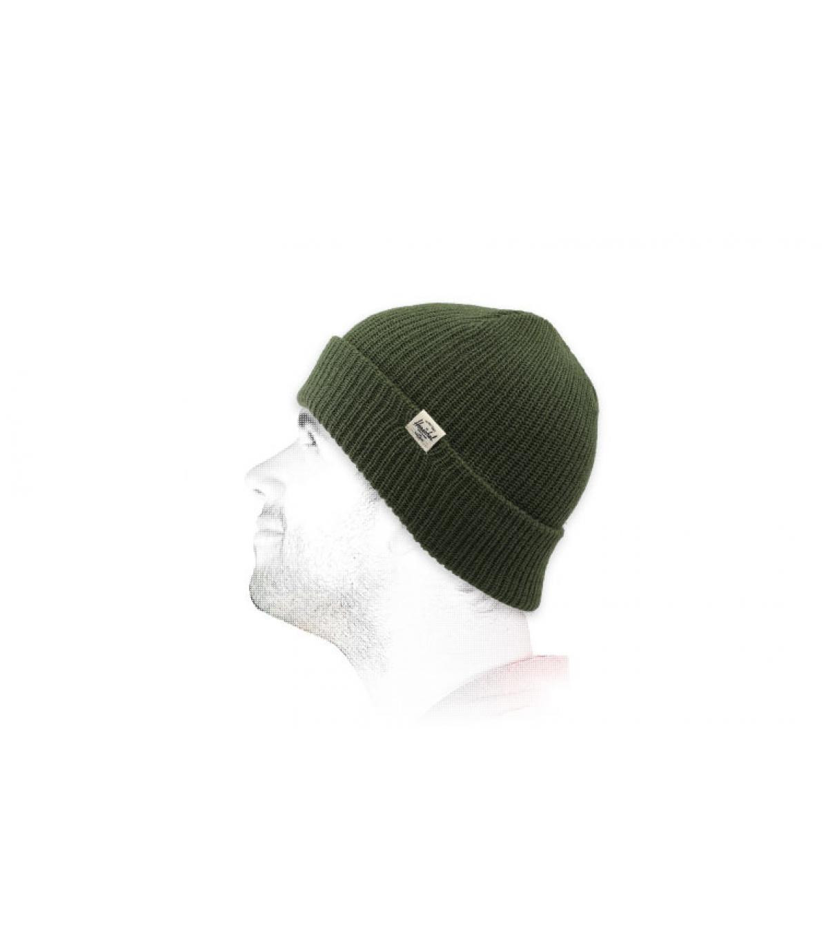 gorro solapa verde Herschel Quartz ivy green